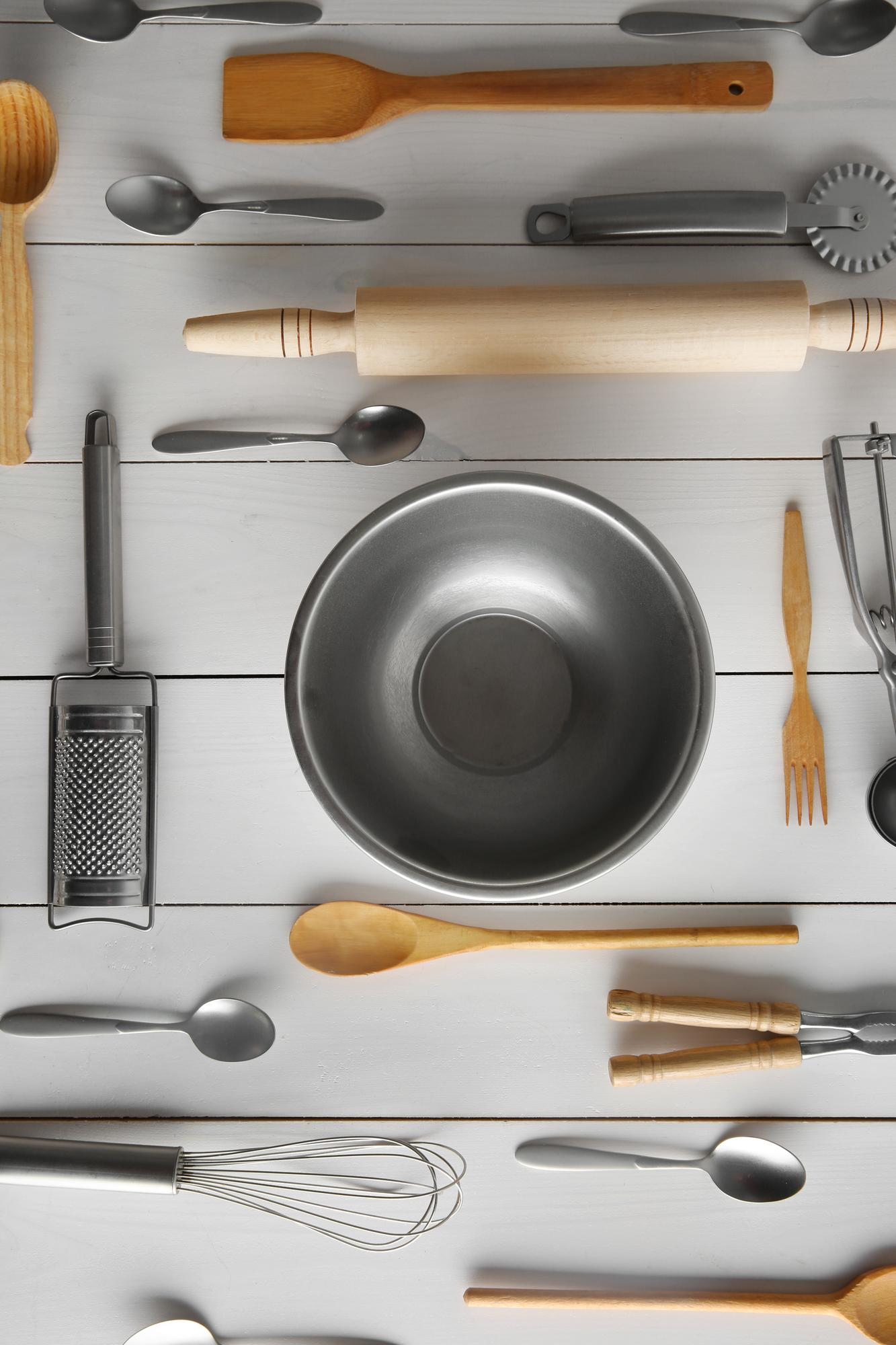 Set di utensili professionali ordinati